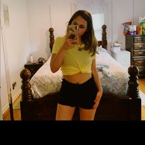 Brandy Melville yellow crop top